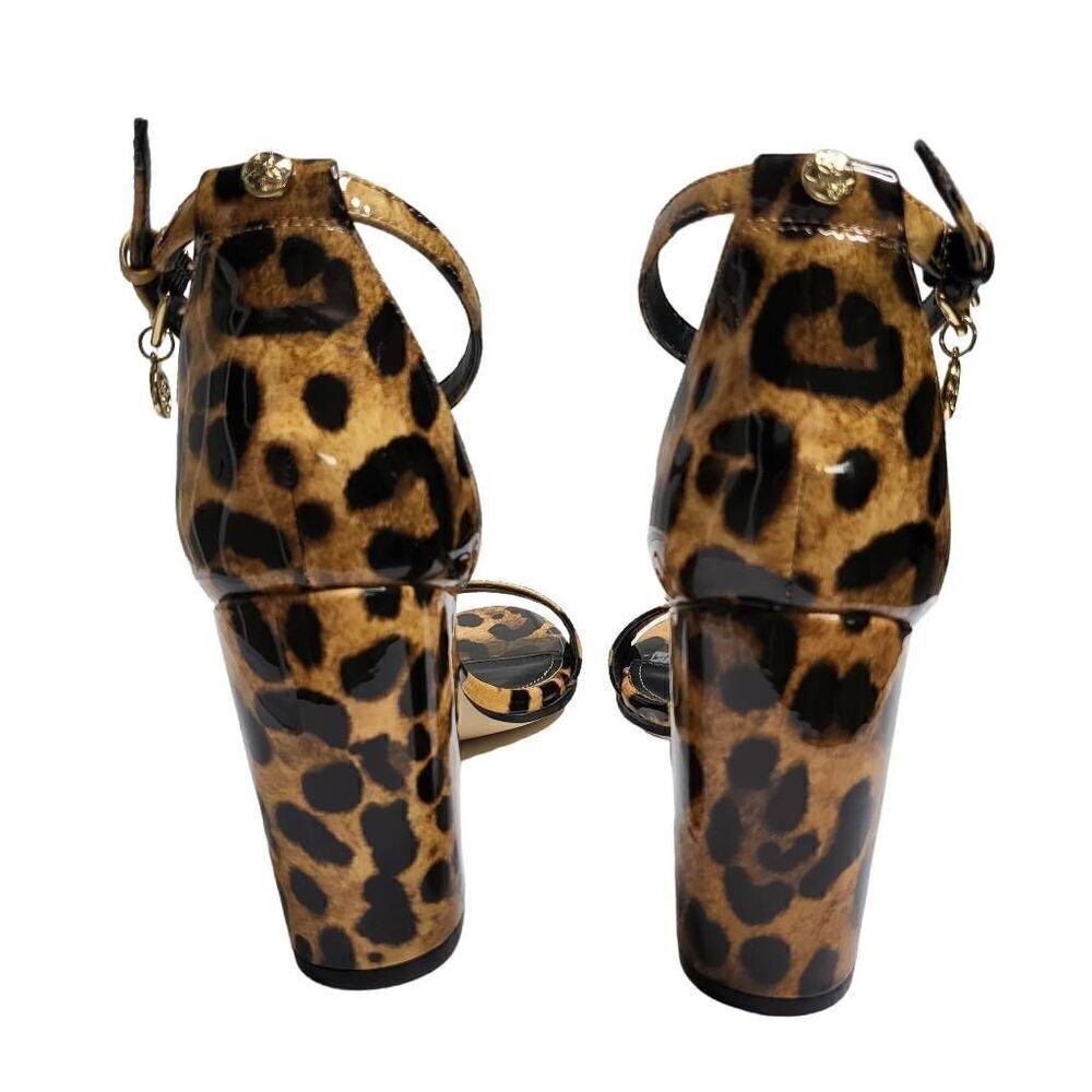 New Guess Leopard Print Shiny Block Heel Ankle St… - image 6